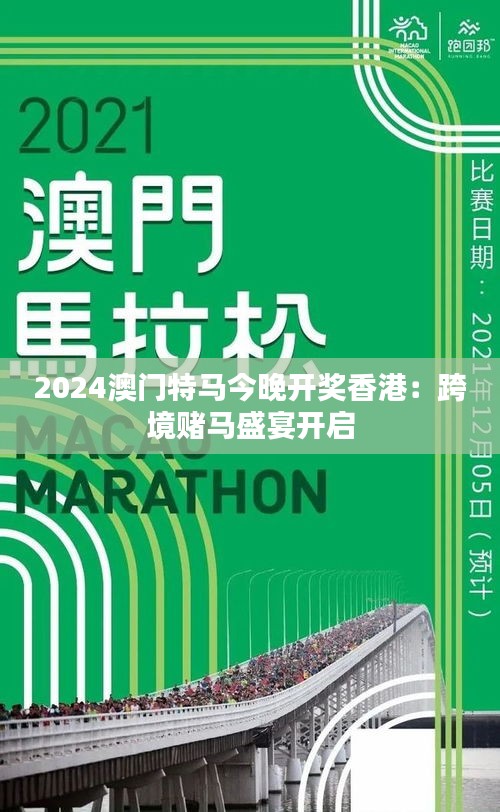 2024年今晚澳门特马,探索未来之门，2024年澳门特马展望